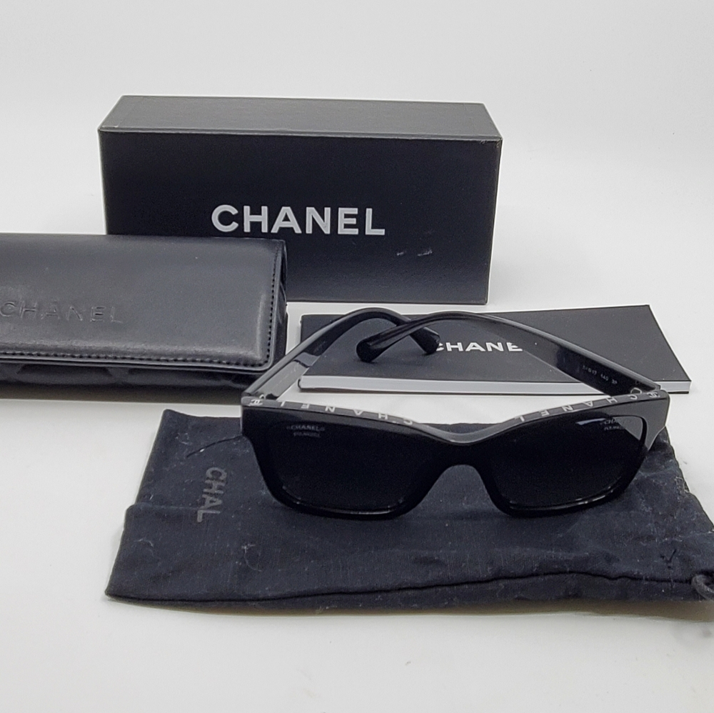 Chanel Square Logo Polarized Sunglasses. - Picture 2 of 11